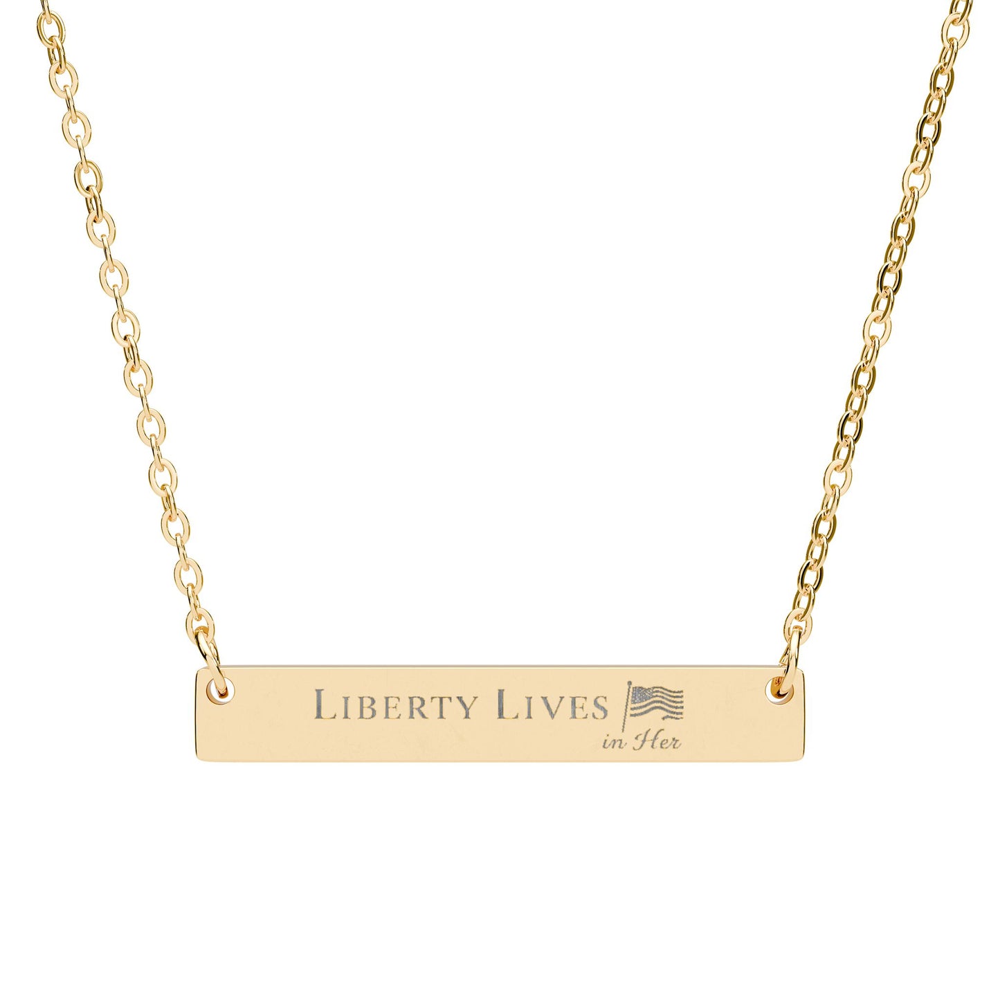 Liberty Lives in Her Bar Necklace