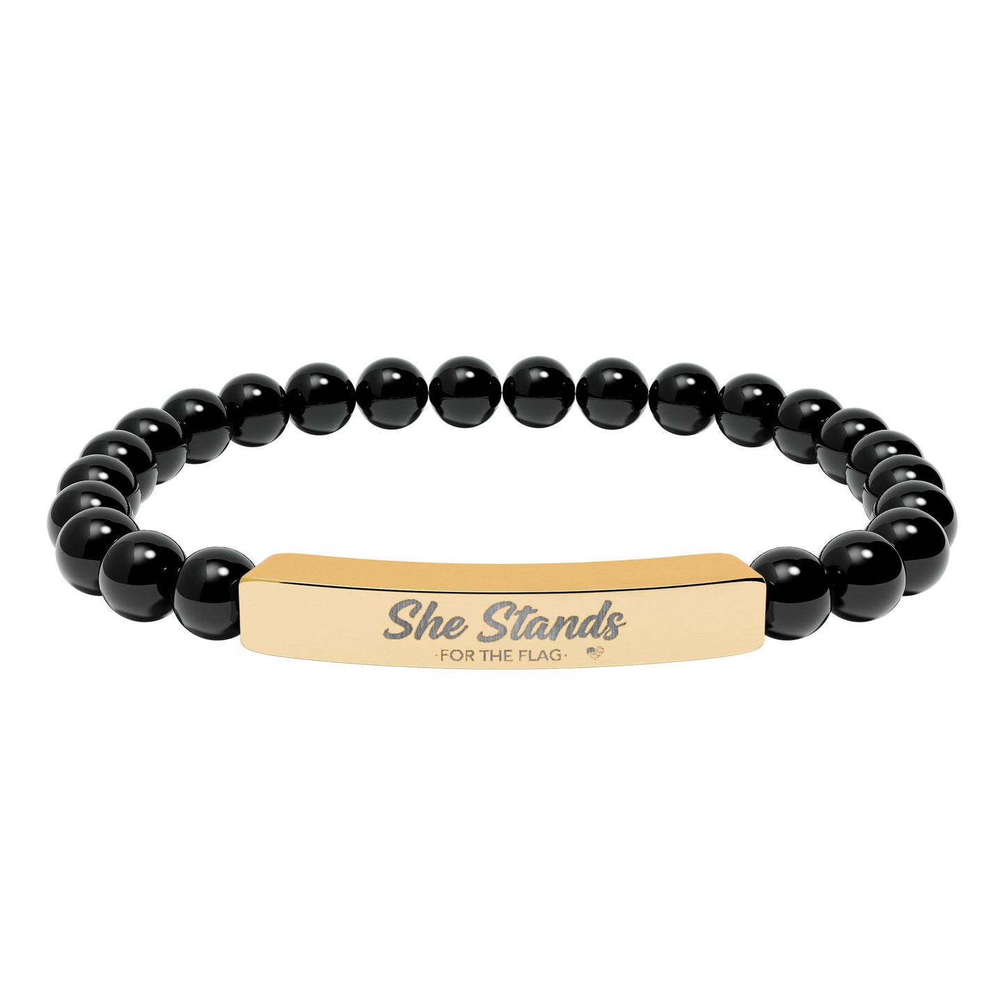 She Stands for the Flag Bar Bracelet
