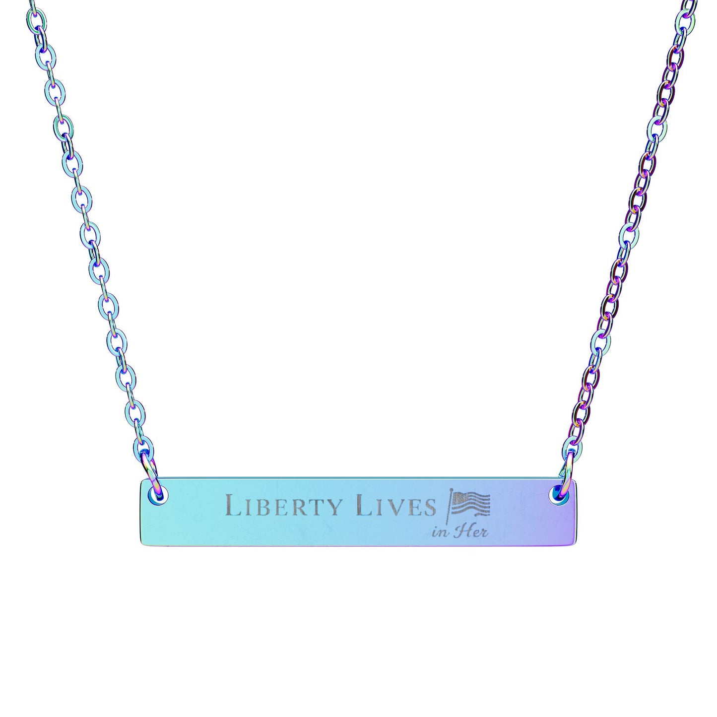 Liberty Lives in Her Bar Necklace