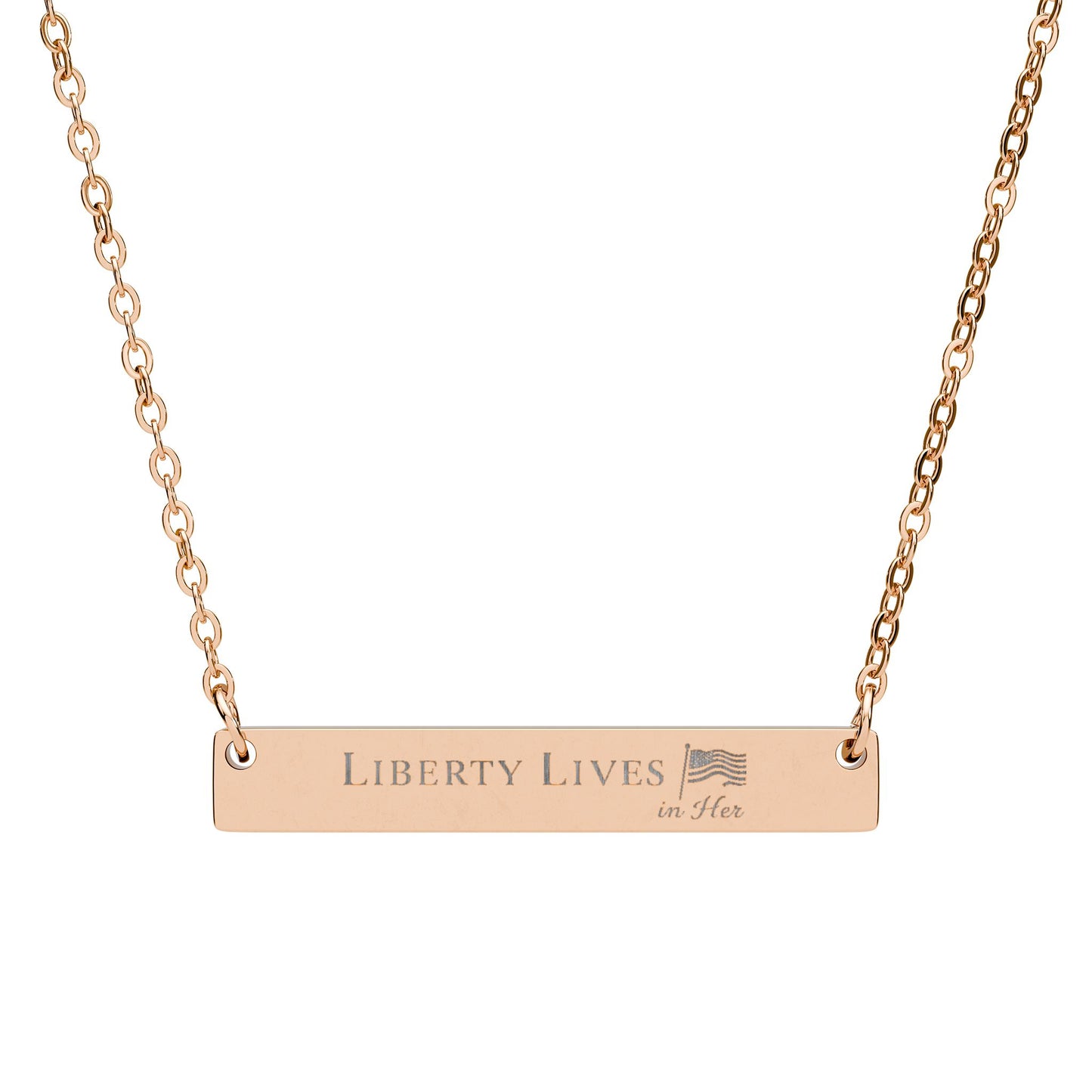 Liberty Lives in Her Bar Necklace