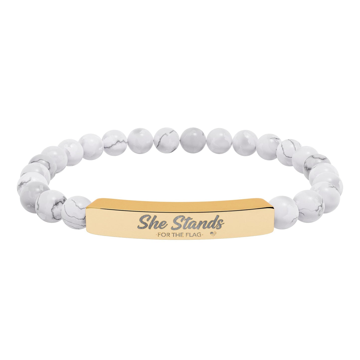 She Stands for the Flag Bar Bracelet